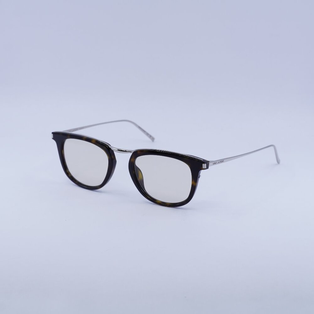 🕶️ New Saint Laurent SL753 004 Sunglasses - Havana/Silver Frame, Yellow Lenses